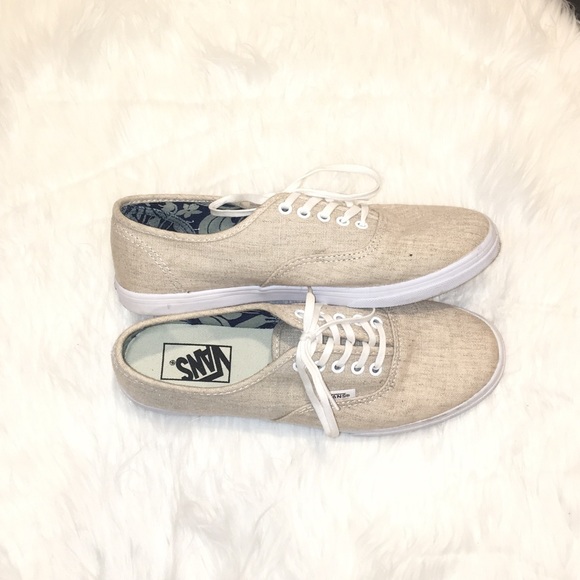 Vans Shoes - Vans Khaki Canvas Lace Up Sneakers